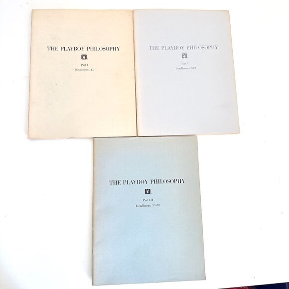 1960s THE PLAYBOY PHILOSOPHY PART 1, 2, AND 3 BY HUGH HEFNER BOOKLETS - Picture 1 of 14